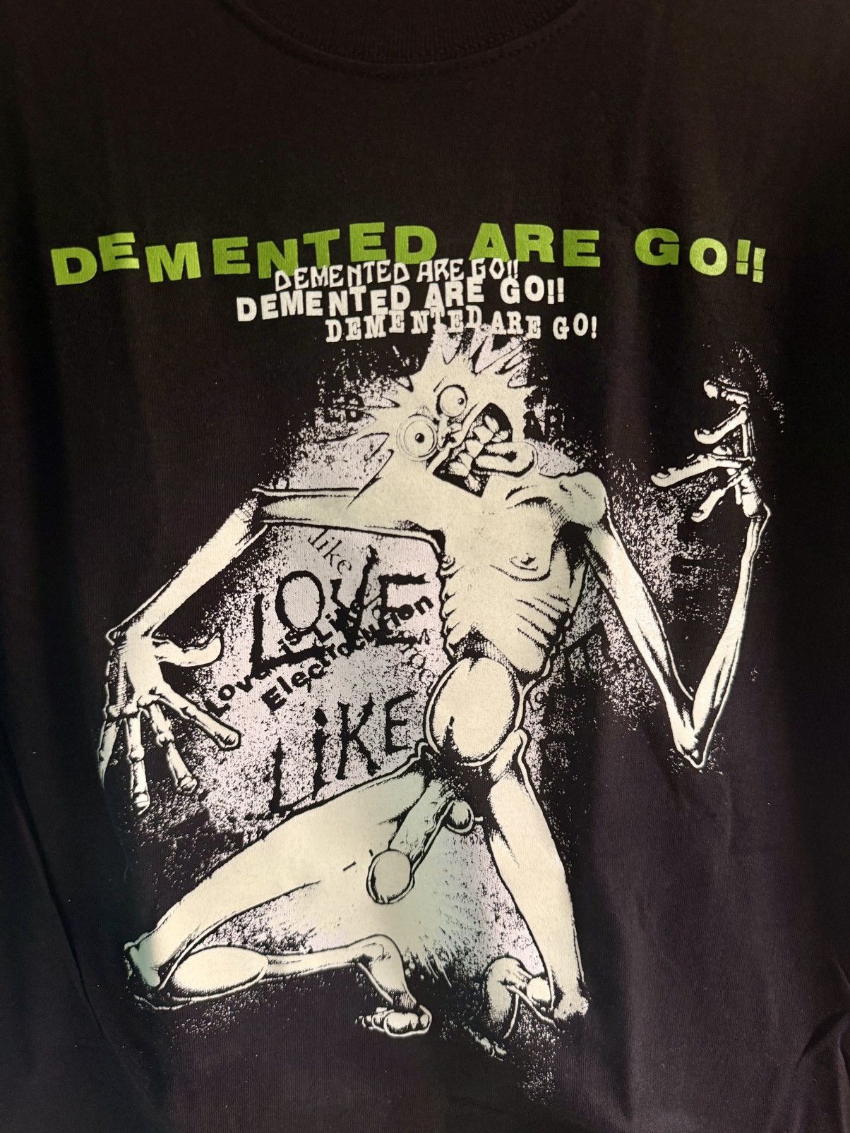 Other VINTAGE Demented Are Go "Love Is Like Electrocution" - GLOW Size US S / EU 44-46 / 1 - 1 Thumbnail