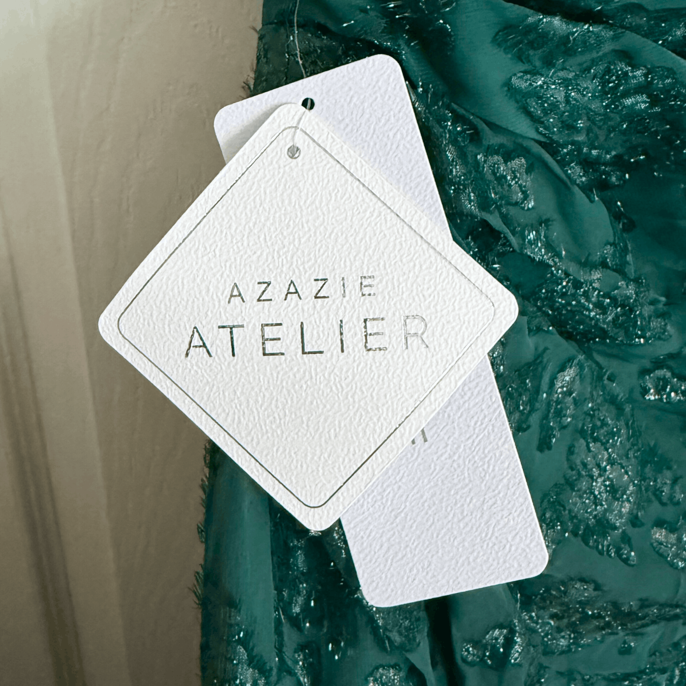 Designer NWT Azazie Georgina Emerald One-Shoulder Maxi Dress Size 10 Size L / US 10 / IT 46 - 6 Thumbnail