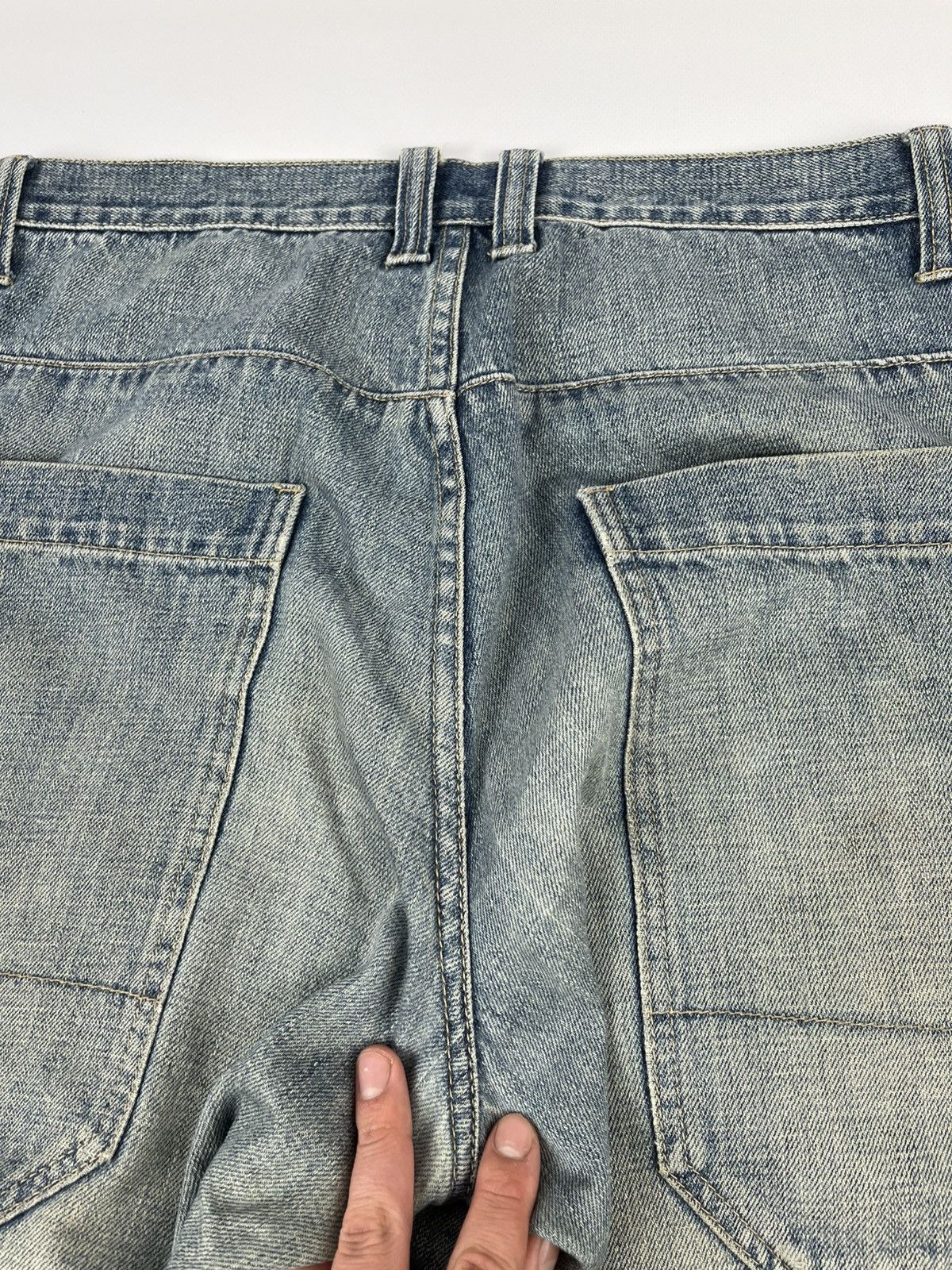 Ecko Unltd. × JNCO × Japanese Brand Vintage Faded Baggy Distressed Jeans Ed Hardy Style Denim Y2K Size US 30 / EU 46 - 19 Thumbnail