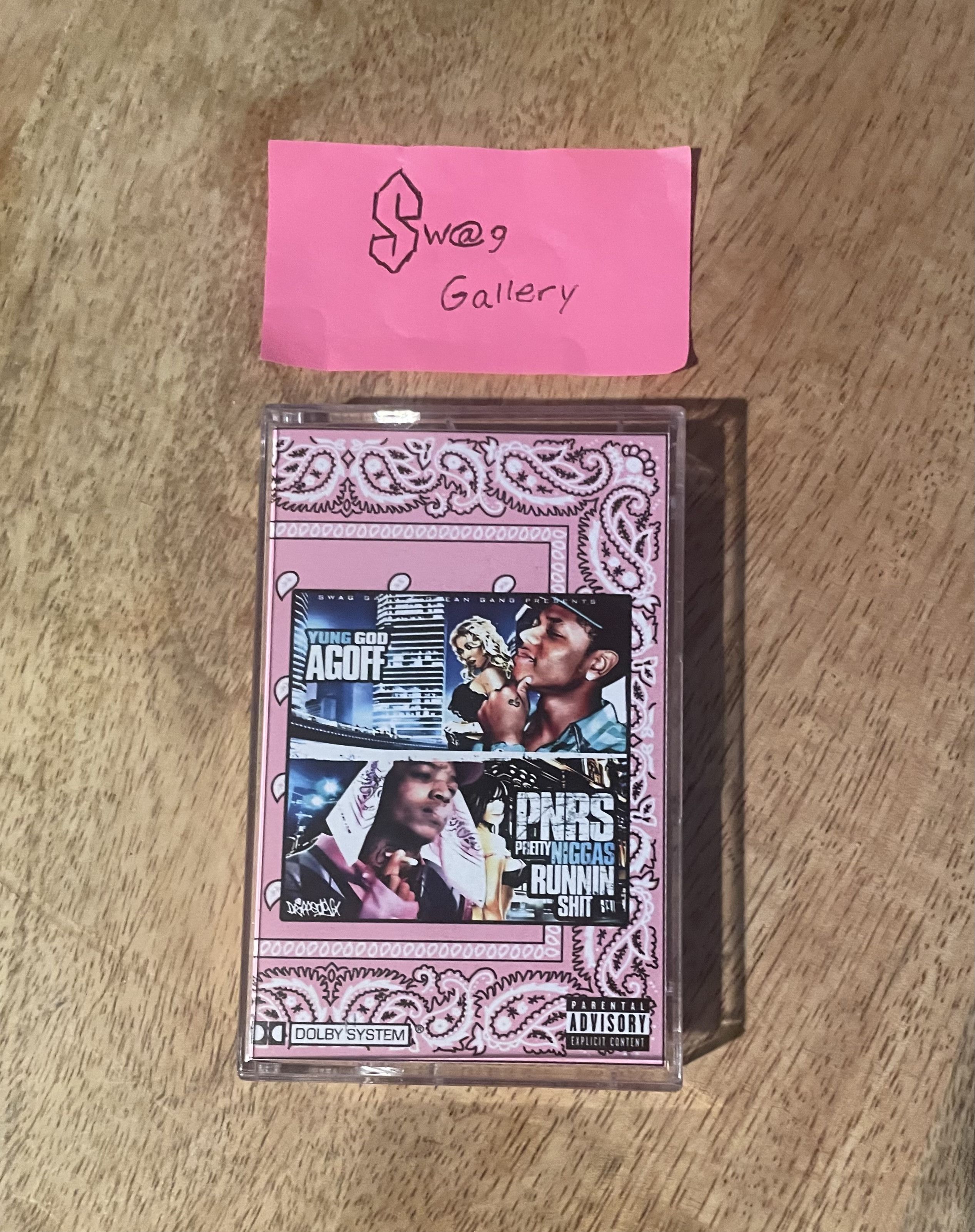Drain Gang YUNG GOD & AGOFF -( PNRS )Pretty Ni**** Runnin shit Cassette Size ONE SIZE - 3 Thumbnail