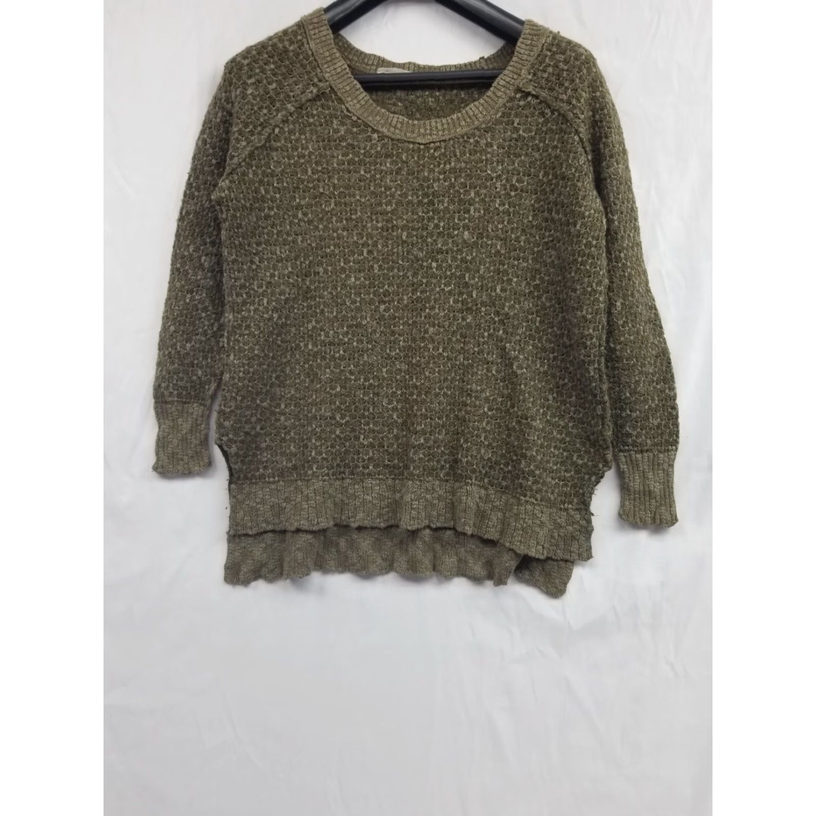 Free People Free People Womens Sweater Small Brown Cotton Knit Pullover Size S / US 4 / IT 40 - 2 Thumbnail