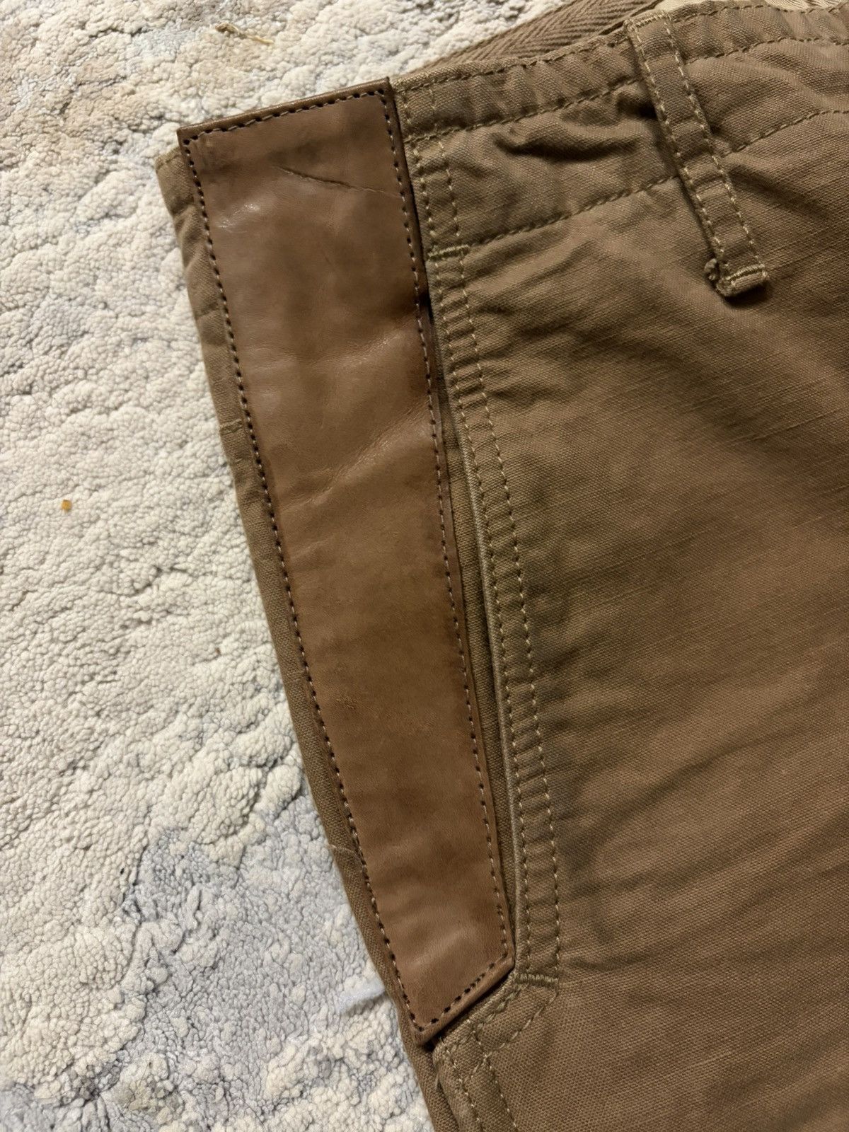 Isamu Katayama Backlash Leather Pocket Bootcut Pants Size US 28 / EU 44 - 2 Thumbnail