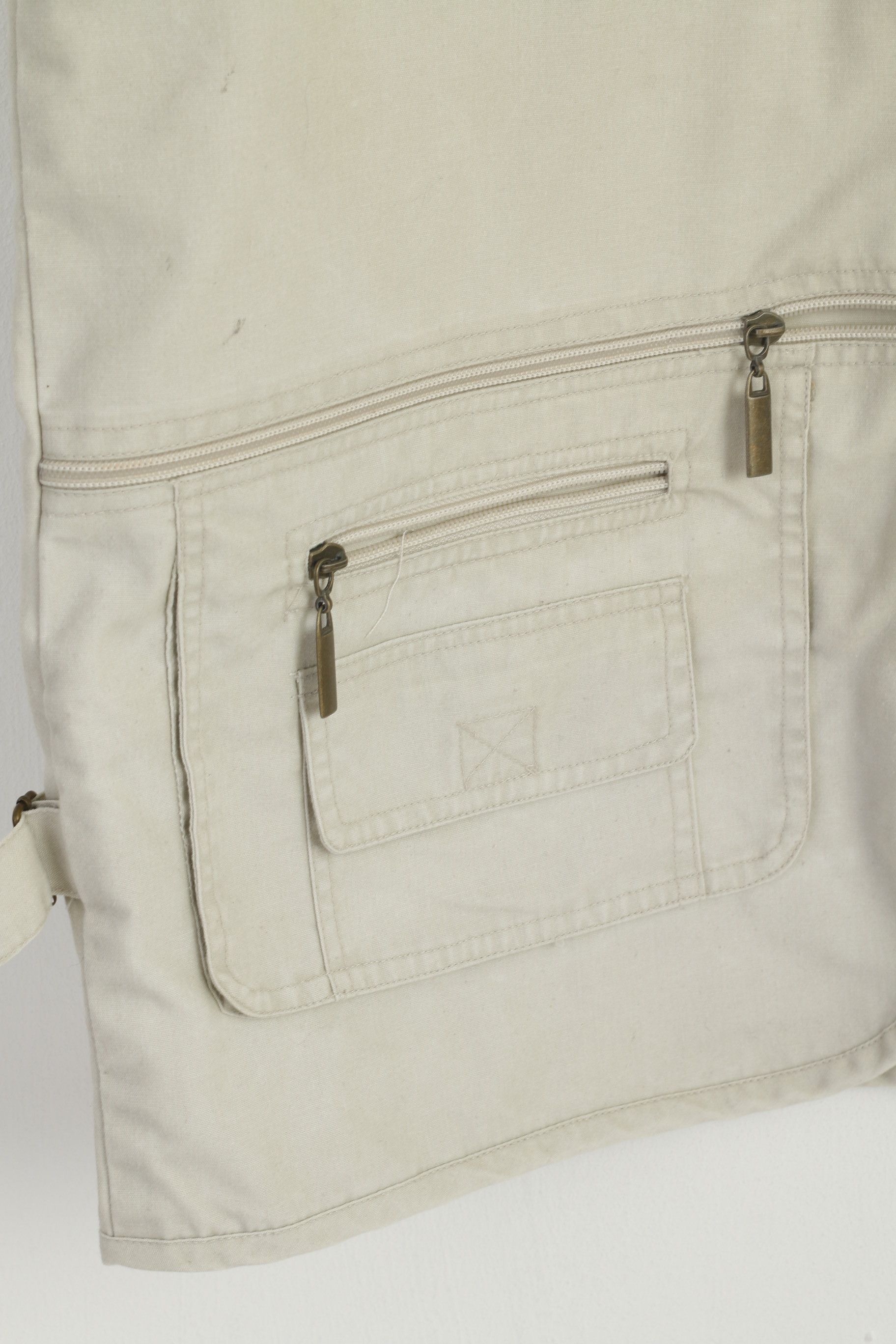 Vintage HD Sport & Classic Men L Waistcoat Beige 100% Cotton 7593 Size US L / EU 52-54 / 3 - 4 Thumbnail