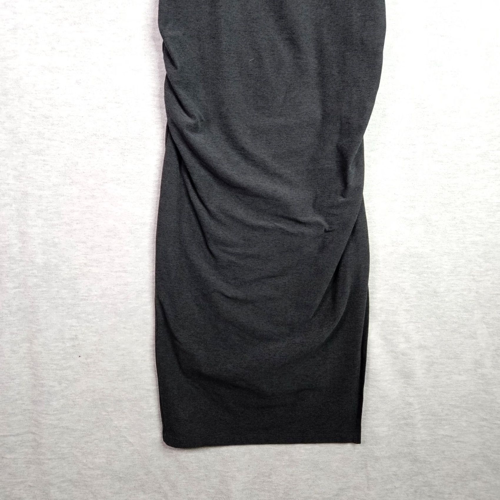 Vintage Beyond Yoga Maternity Tank Dress Gray Midi Bodycon Sleeveless Square Neck L Adult Womens - Size L / US 10 / IT 46 - 6 Thumbnail