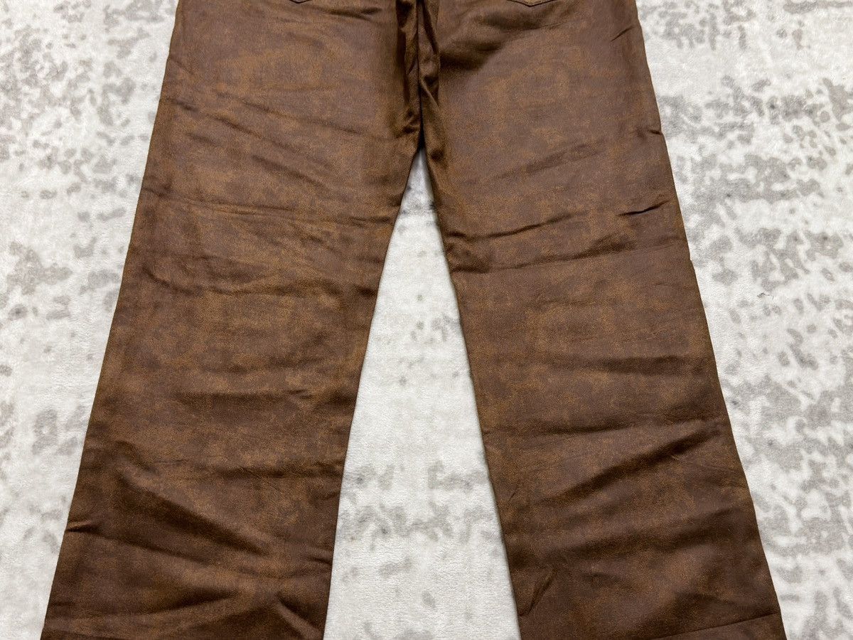 Vintage Mens Melrose Ricky Waxed Jeans Leather Look Straight Denim Size US 28 / EU 44 - 11 Thumbnail