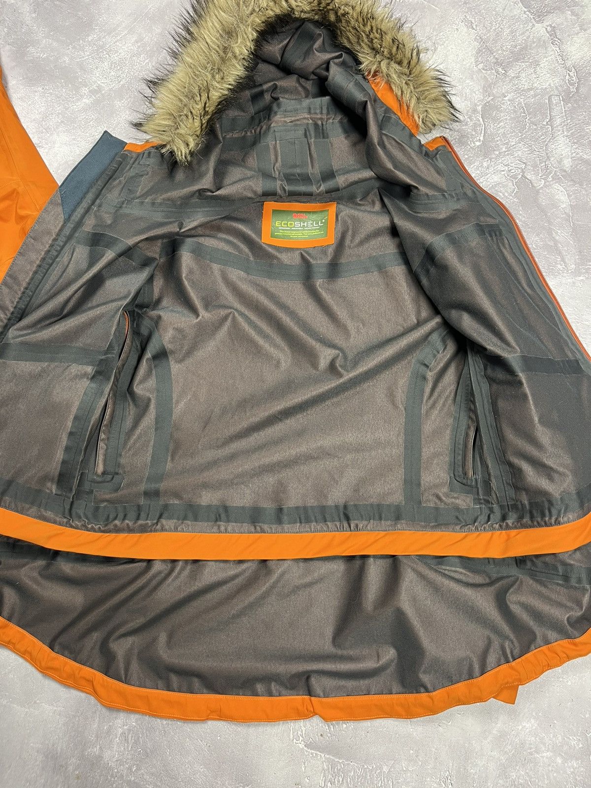 Fjallraven Fjallraven Eco Shell softshell Orange rare jacket women Size L / US 10 / IT 46 - 2 Thumbnail