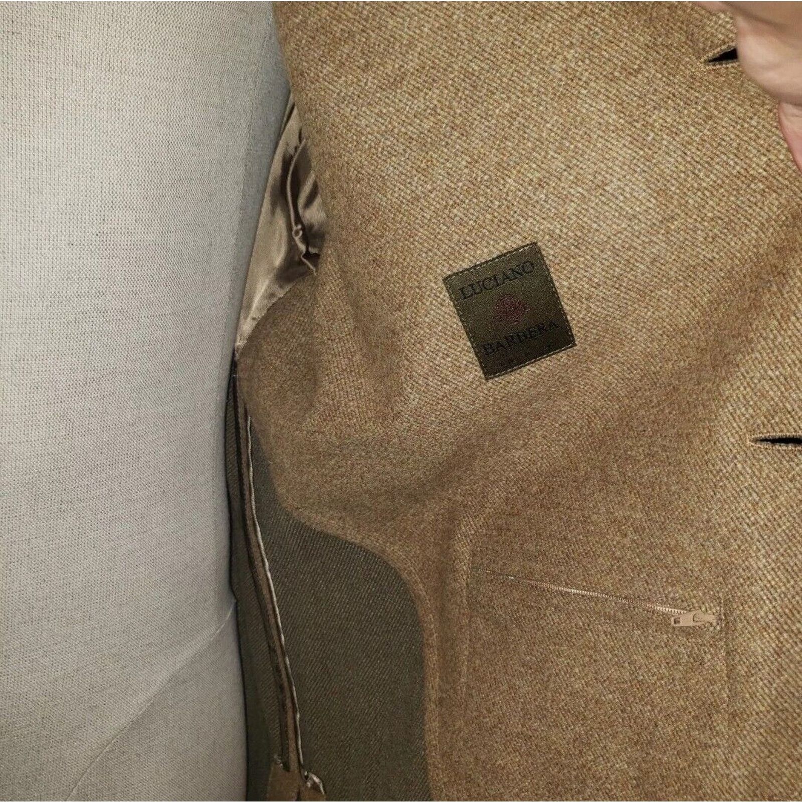 Luciano Barbera Luciano Barbera Wool Blend Jacket Size 52 In Solid Beige Size US L / EU 52-54 / 3 - 5 Thumbnail