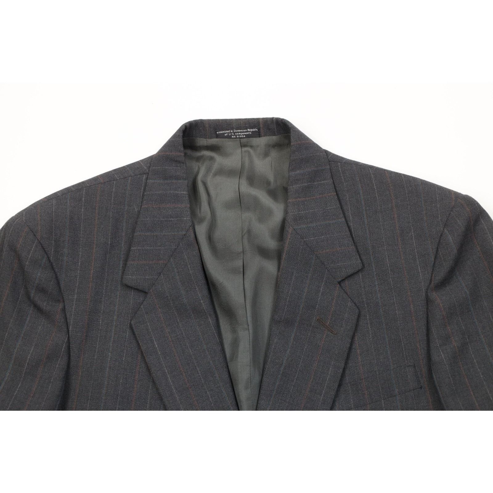Vintage Vintage 70s Streetwear 2 Piece Worsted Wool Pinstriped Suit Size 42R - 3 Thumbnail