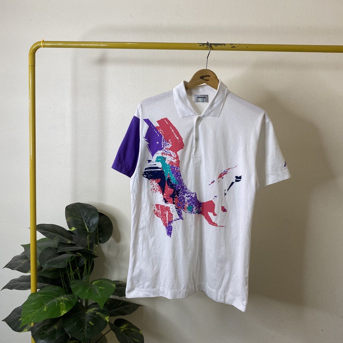 Mizuno Vintage 90s Mizuno White Polo T shirt Size US M / EU 48-50 / 2 - 1 Thumbnail