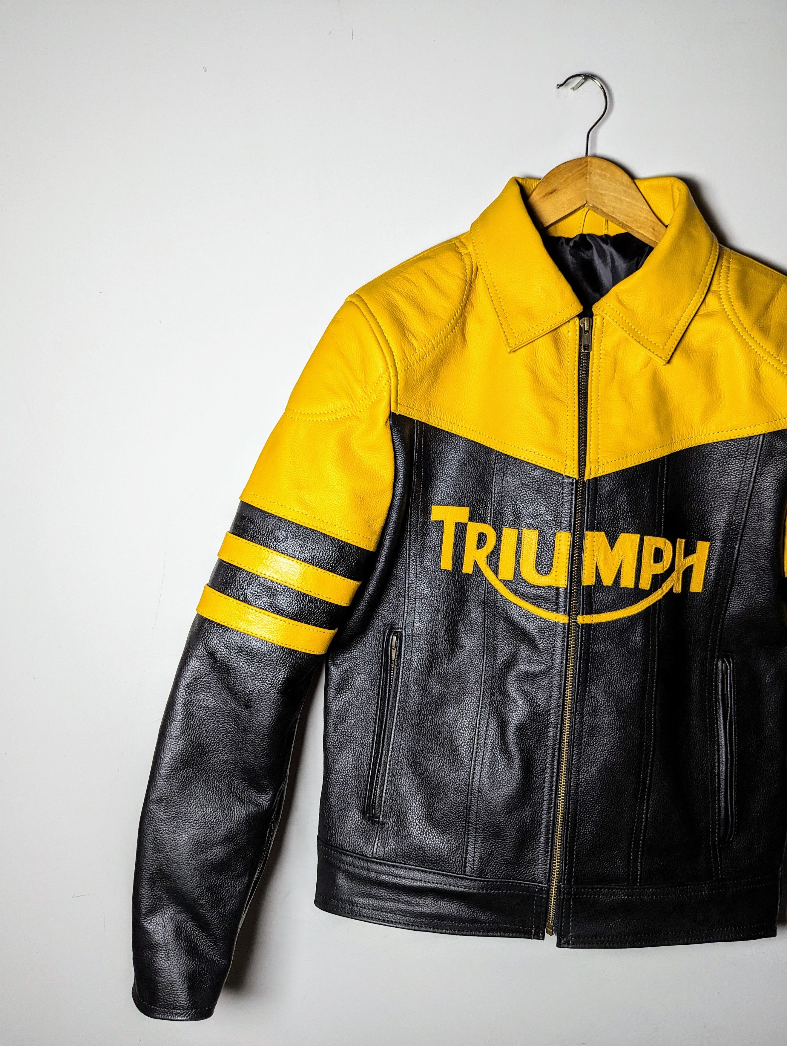 Other 🏍️🔥 Triumph Leather Biker Jacket Streetwear Motorcycle Size US L / EU 52-54 / 3 - 3 Thumbnail