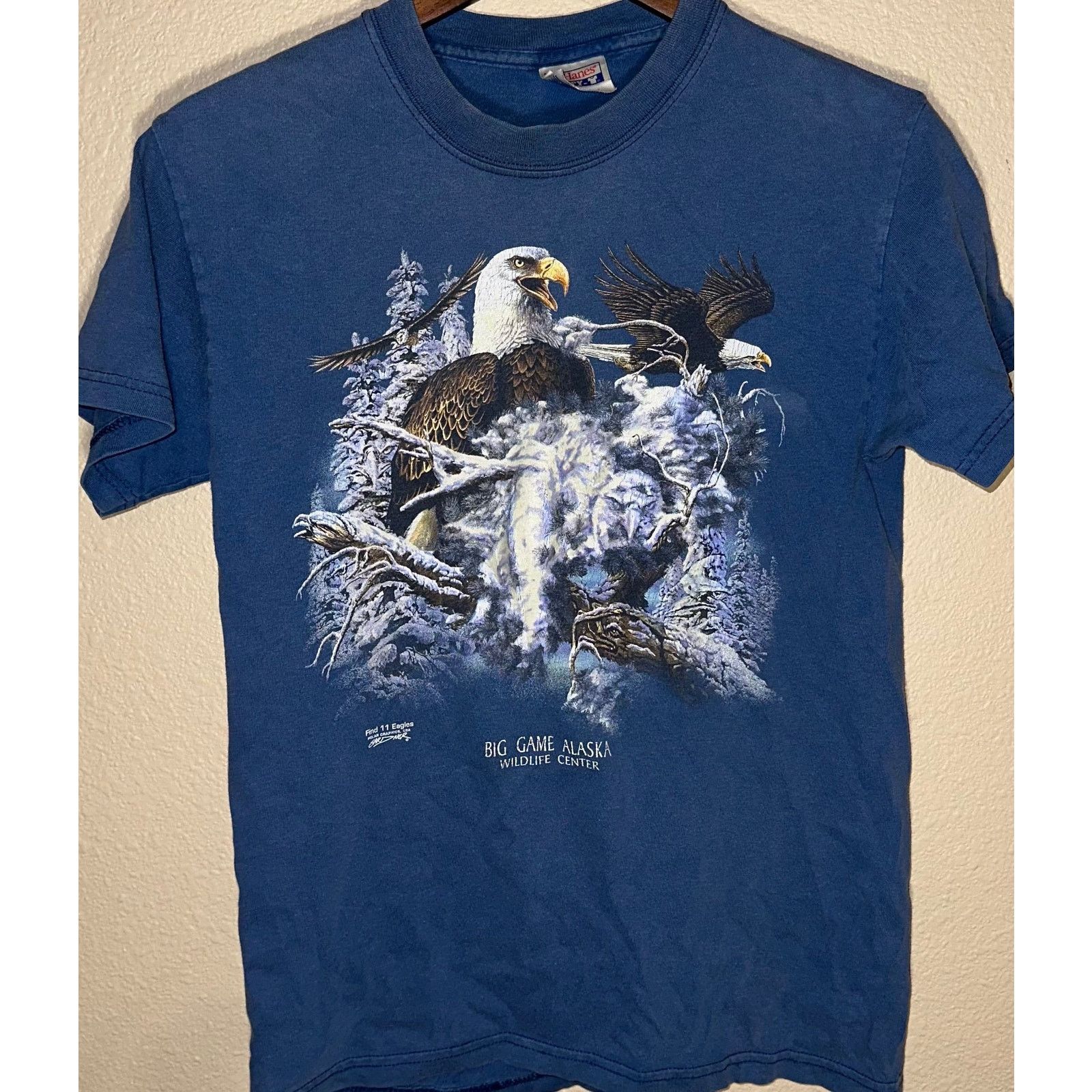 Hanes 🦅 Big Game Alaska Wildlife Center Eagle Tee (S) 🏔️ Size US S / EU 44-46 / 1 - 1 Thumbnail
