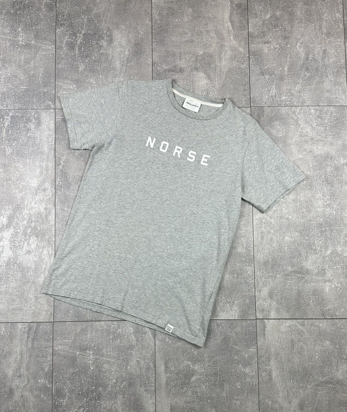 Norse Projects Norse Projects Centr Logo Silver Mens T-Shirt Size US M / EU 48-50 / 2 - 1 Thumbnail