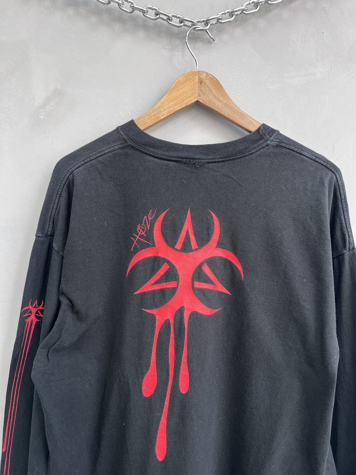 Japanese Brand VINTAGE WASHED 90s tribal crash longsleeve Size US L / EU 52-54 / 3 - 10 Thumbnail