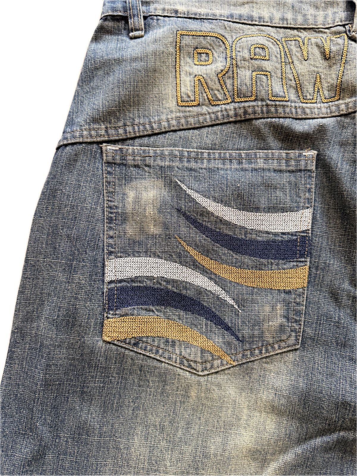 Other Y2K Raw Blue Spelled Out Jeans Size US 36 / EU 52 - 3 Thumbnail