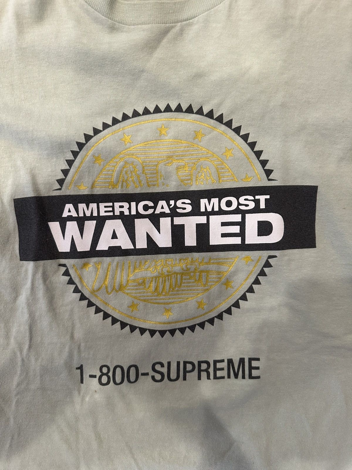 Supreme Supreme America's Most Wanted T Shirt in Mint | Grailed