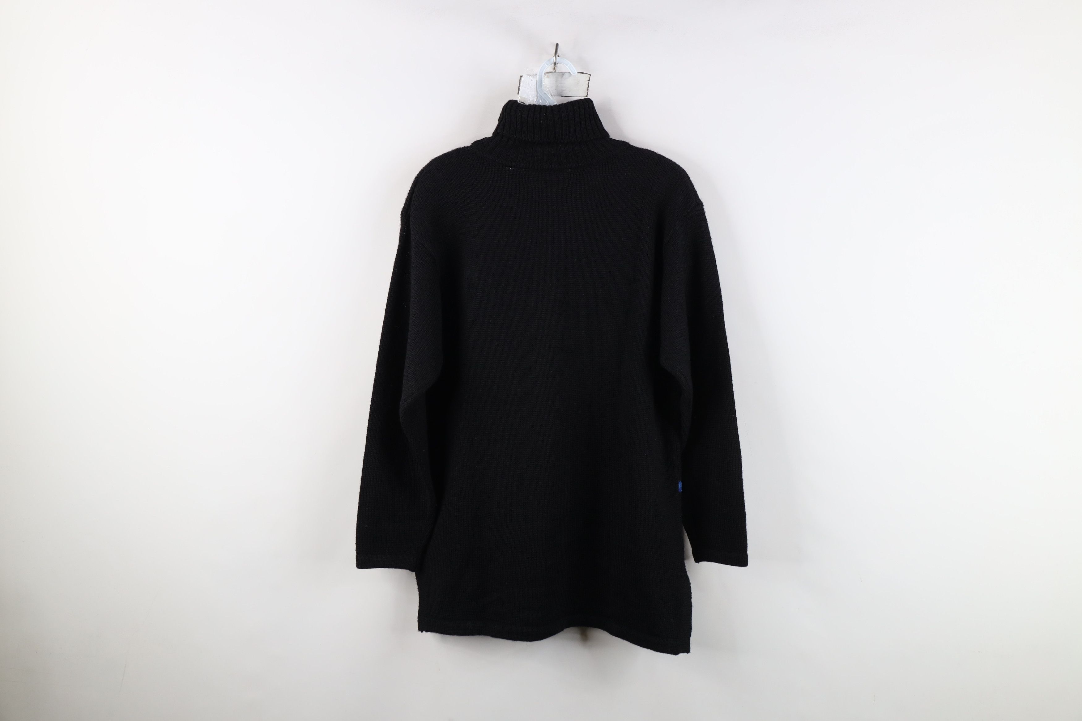 Vintage Vintage 90s Streetwear Embroidered Flower Turtleneck Sweater Size M / US 6-8 / IT 42-44 - 10 Thumbnail