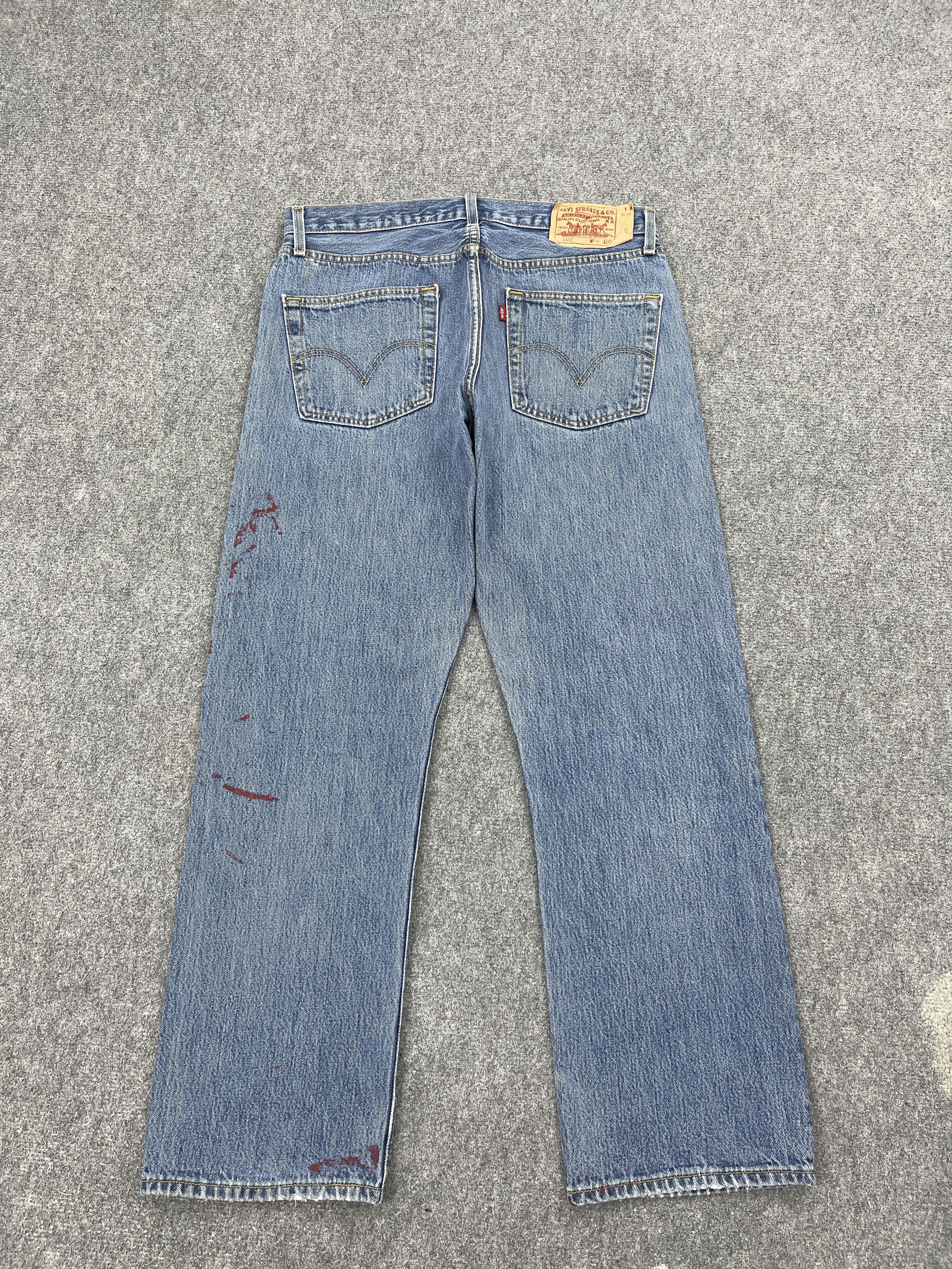 Levi's × Vintage Vintage Levis 501 Light Washed Jeans Size US 33 - 3 Thumbnail