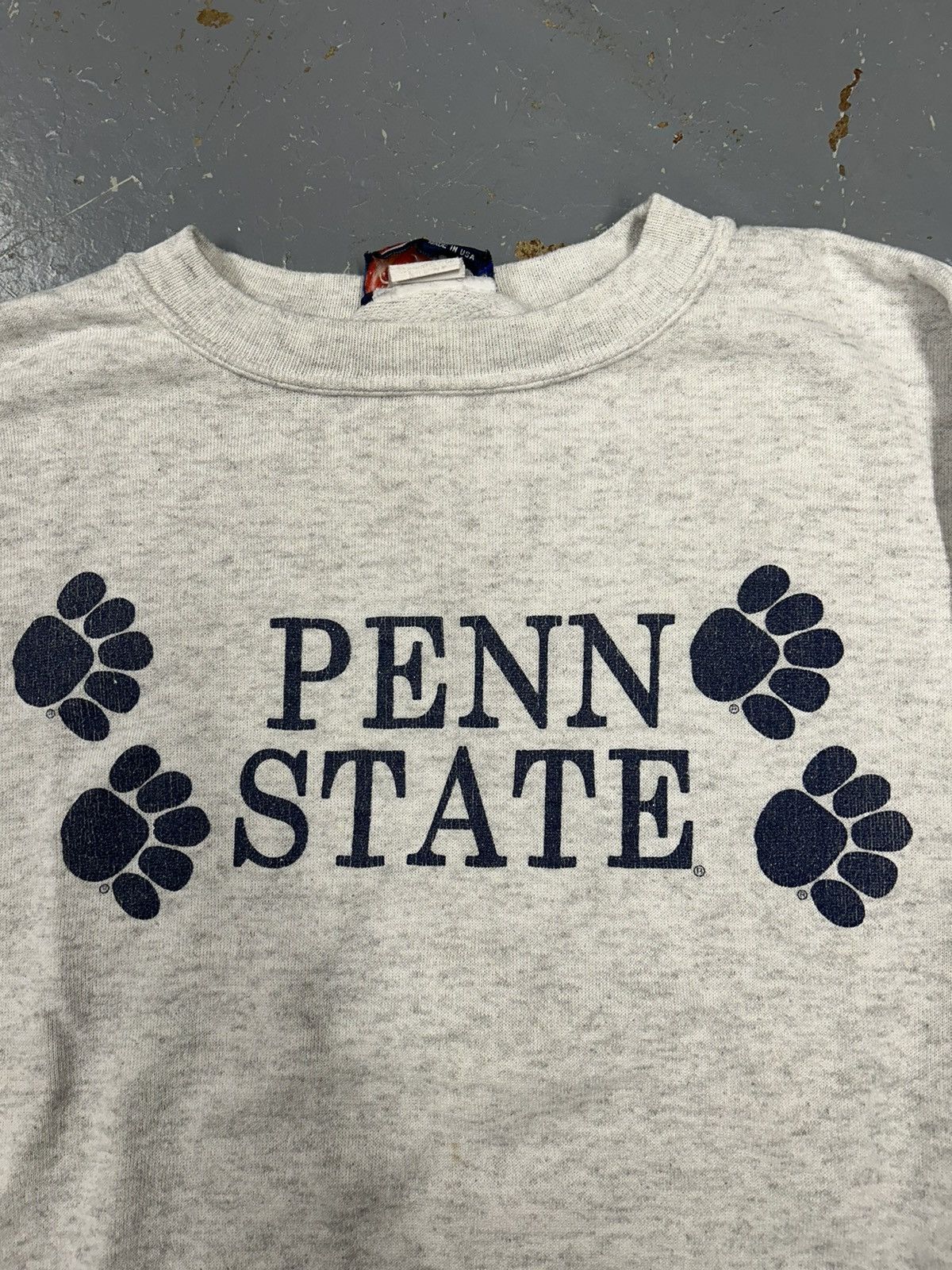 Vintage Crazy Vintage 80s Light Grey Penn State University Crewneck Size US S / EU 44-46 / 1 - 2 Thumbnail