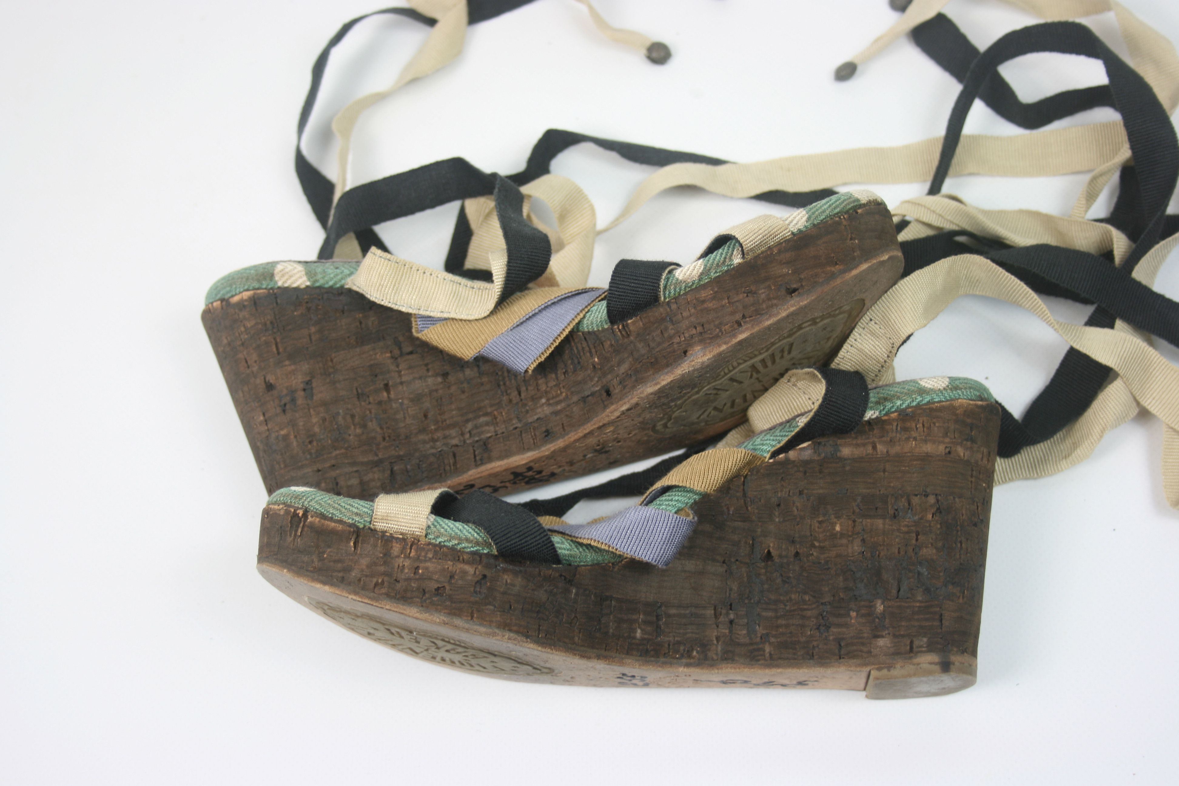 Fiorentini + Baker Ankle Straps Wedge Sandals Size US 7 / IT 37 - 6 Thumbnail