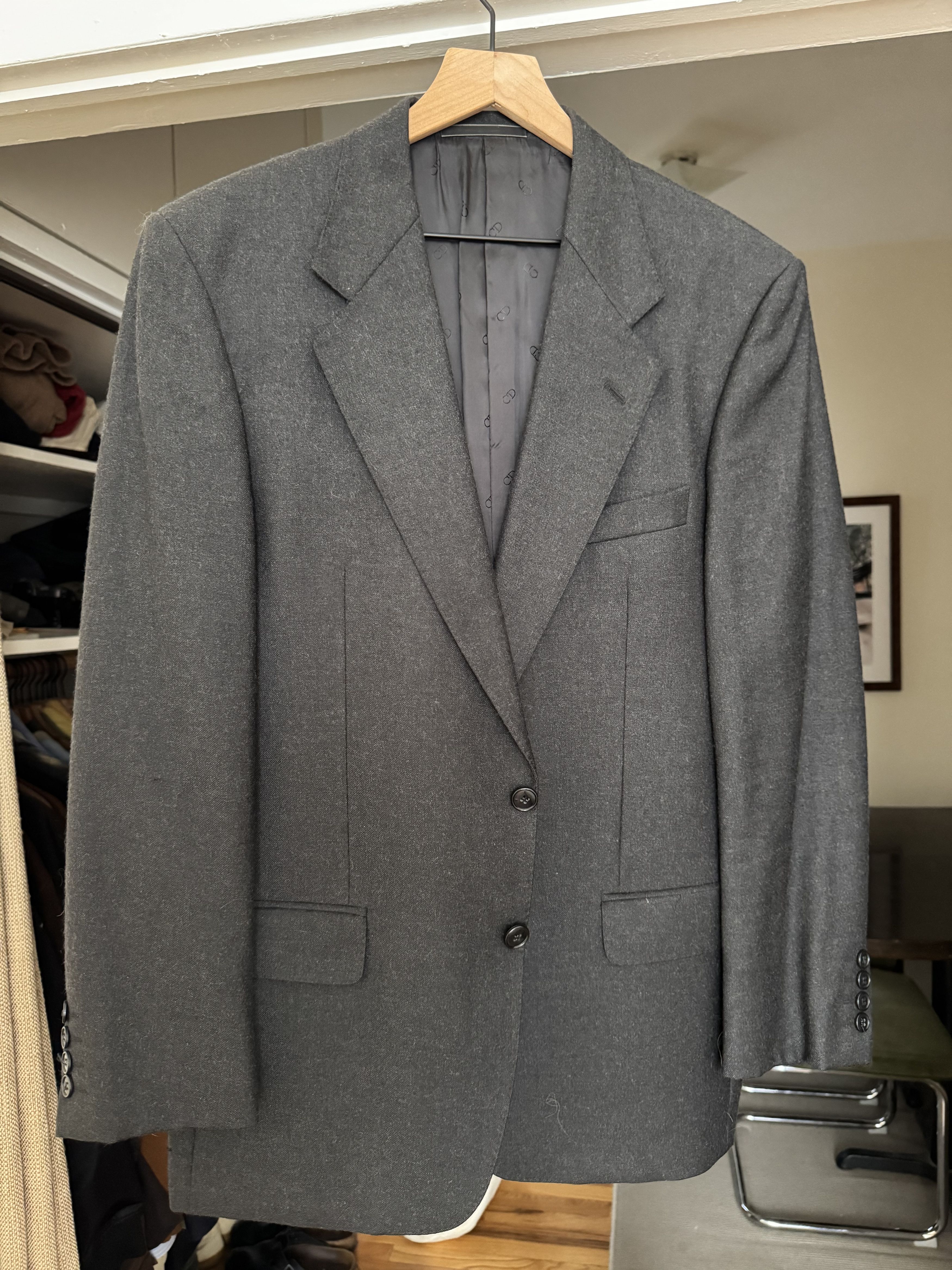 Christian Dior Monsieur Christian Dior Monsieur Grey Blazer (Vintage) Size 50R - 1 Thumbnail