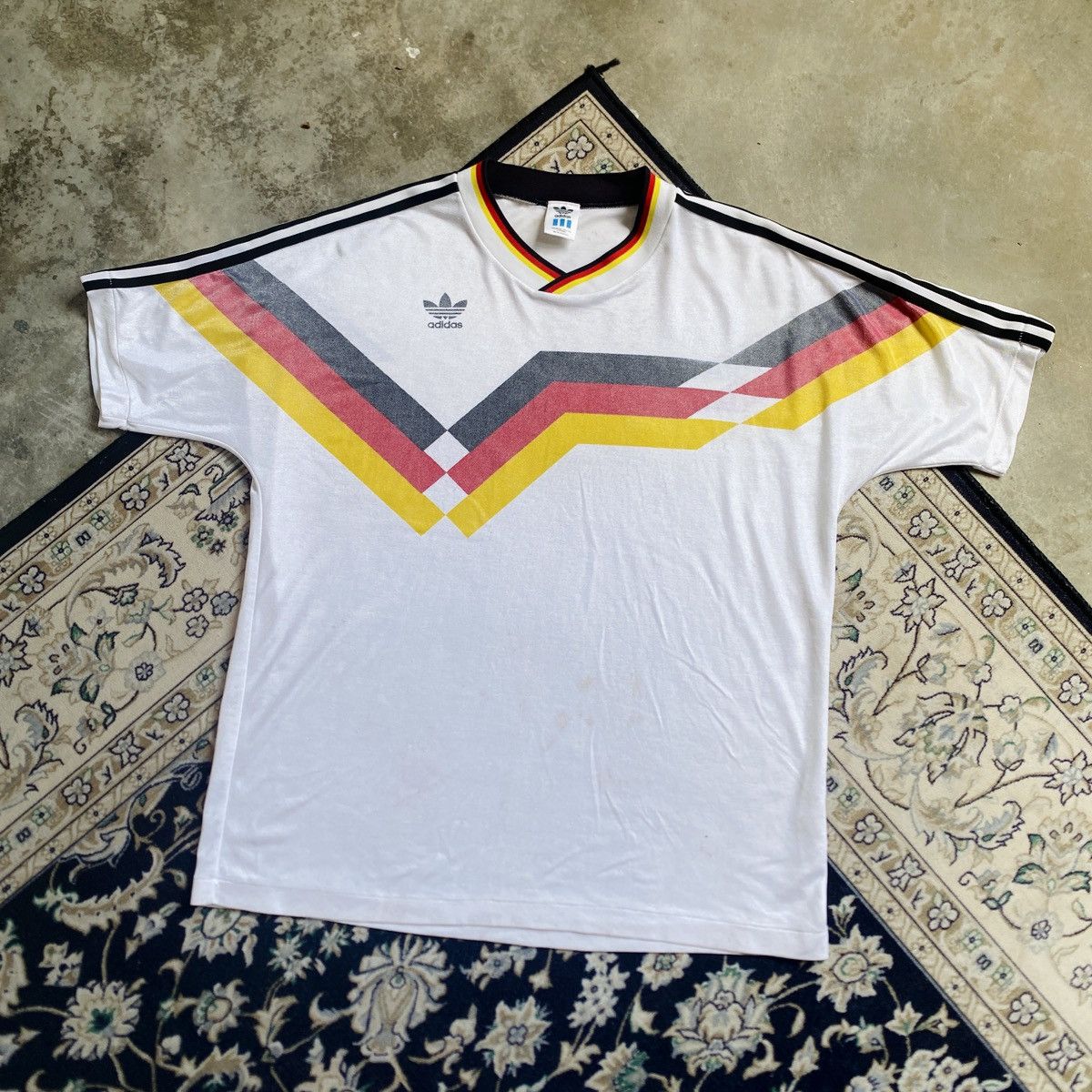 Adidas Vintage Adidas German Jersey Size US L / EU 52-54 / 3 - 1 Thumbnail