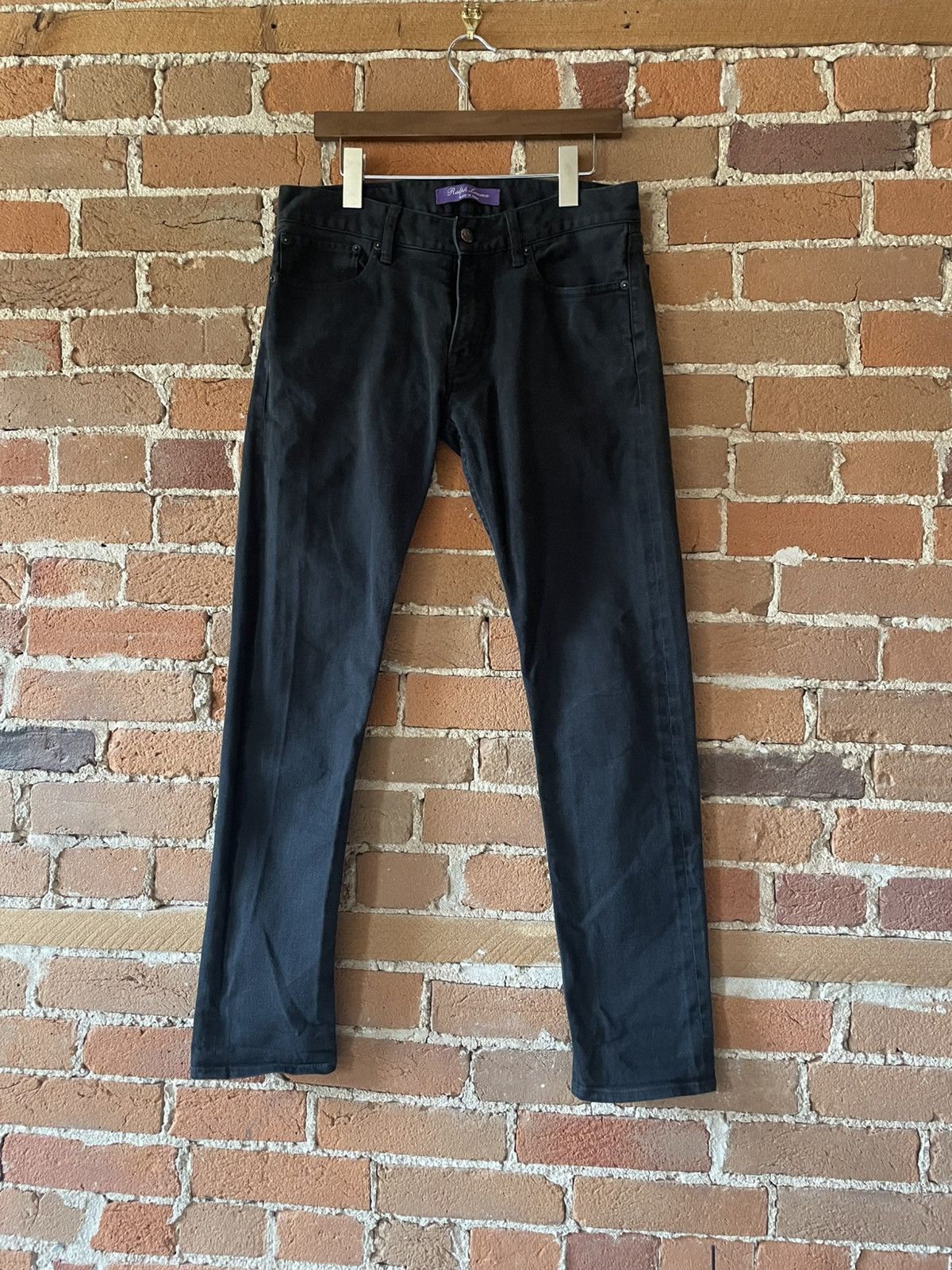Ralph Lauren Purple Label Ralph Lauren Purple Label Black Slim Fit Jeans, 31 Size US 31 - 1 Thumbnail