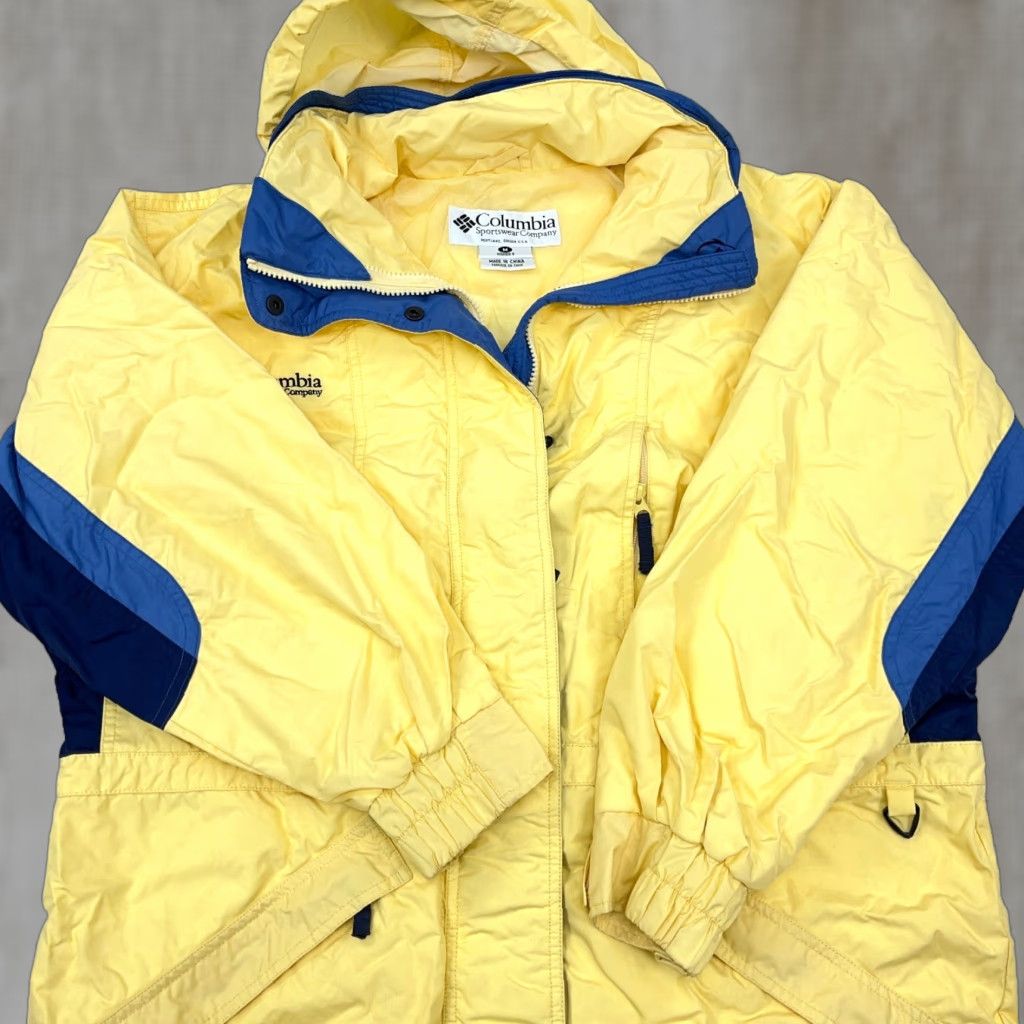 Vintage Columbia Jacket Women M Yellow Parka Ski Coat Winter Outdoors Weather Rain Hooded Pockets Waterproof Womens Size M / US 6-8 / IT 42-44 - 1 Thumbnail