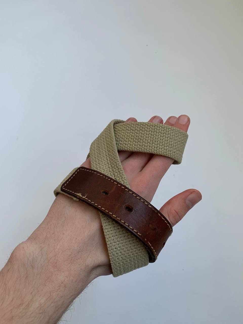 Levi's × Vintage Vintage Levis Belt Made in Canada 80s 90s Brown Buckle Metal Size 30 - 11 Thumbnail