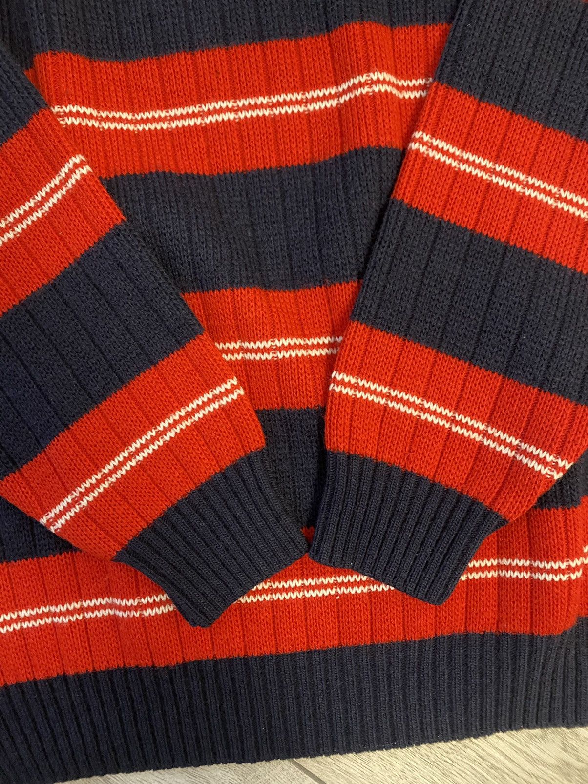 Lacoste Vintage Lacoste Chemise Y2K striped knitted sweater 90’s Size US XL / EU 56 / 4 - 2 Thumbnail