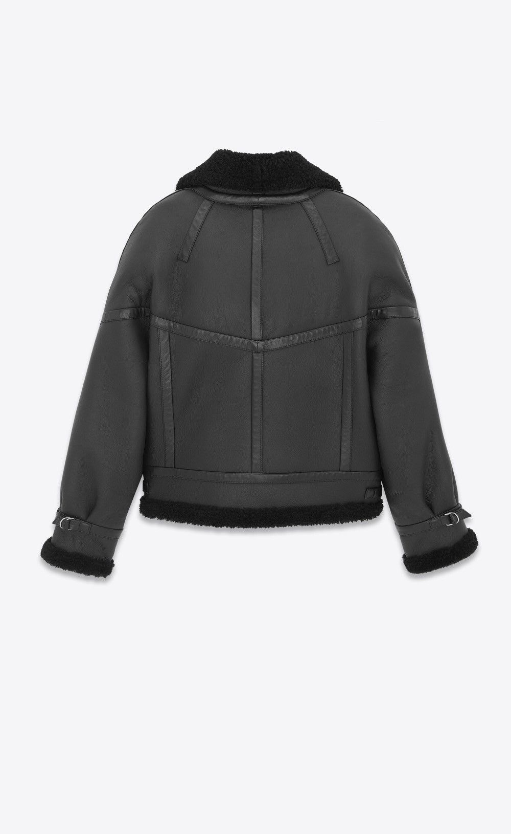 Saint Laurent Paris $9.5K VALUE aviator jacket in lambskin and shearling Size M / US 6-8 / IT 42-44 - 4 Thumbnail