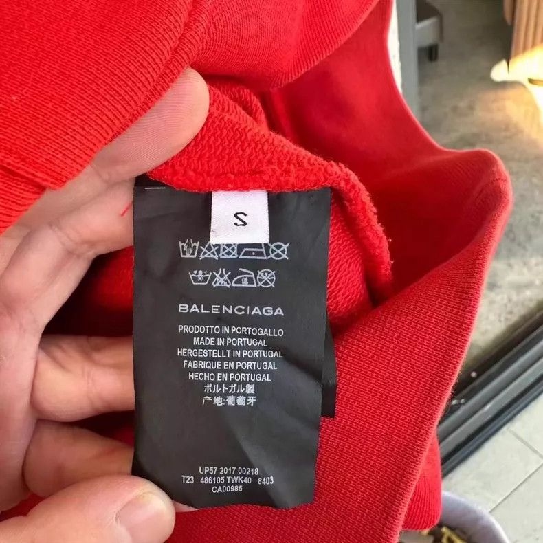 Balenciaga Balenciaga Red Coke Hoodie Size US S / EU 44-46 / 1 - 4 Thumbnail