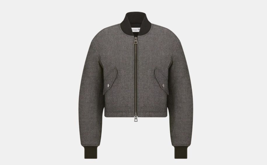 Dior o1w1db10824 Bomber Jacket in Grey Size L / US 10 / IT 46 - 1 Thumbnail
