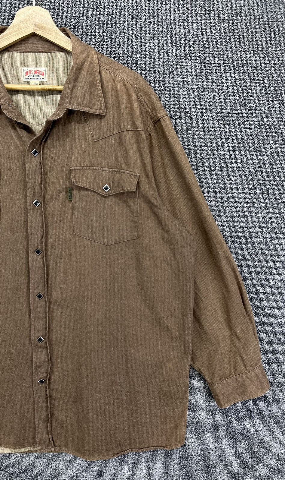 Flannel Vintage Smiths American Brown Shirts Button Up Flannel Size US XXL / EU 58 / 5 - 3 Thumbnail