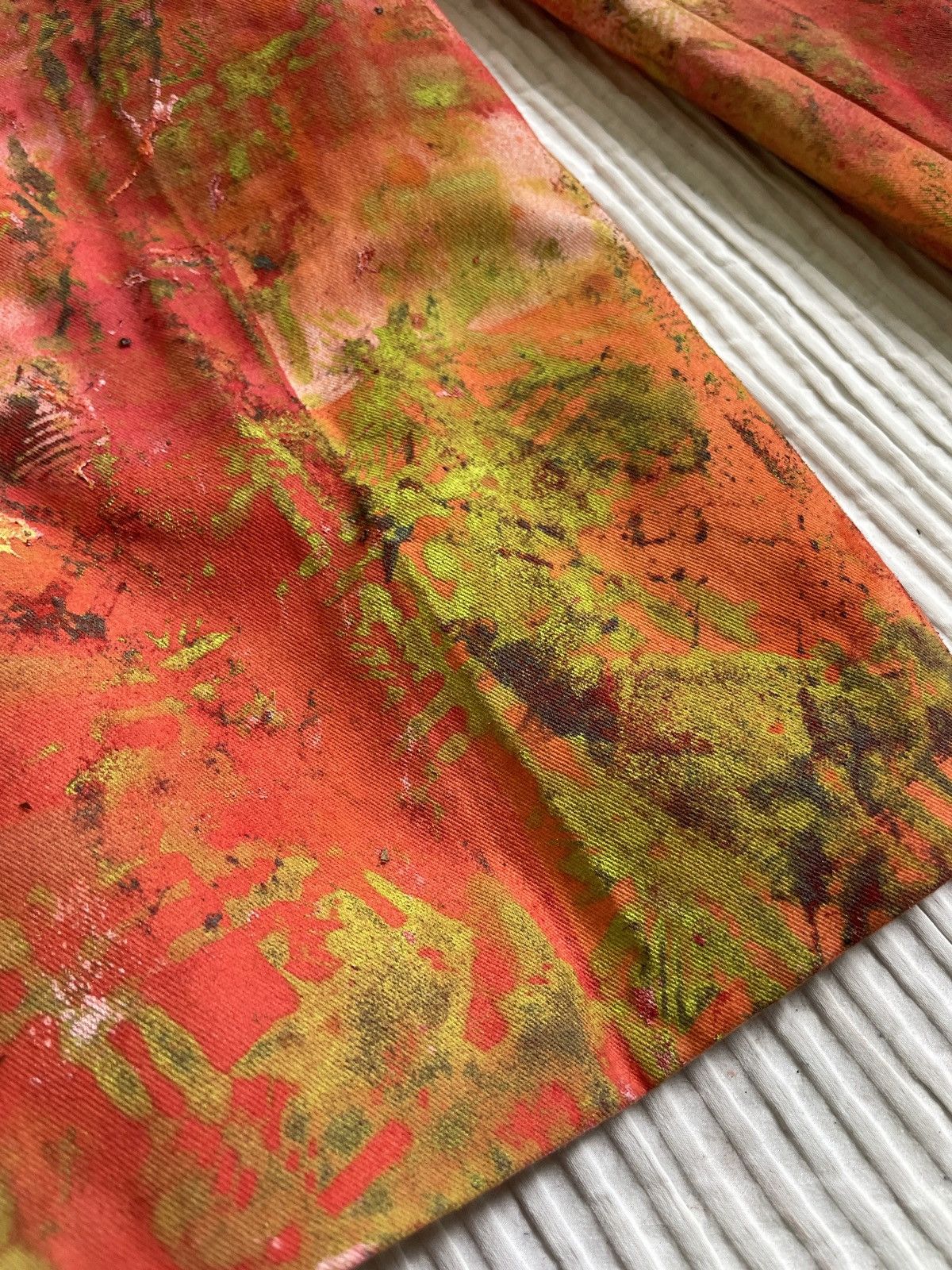 Handmade Ugly Madras Hand Painted Camo Pants Size US 32 / EU 48 - 11 Thumbnail