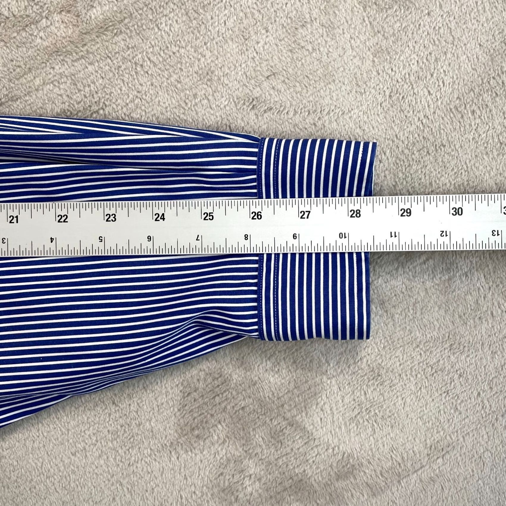 Polo Ralph Lauren Polo Ralph Lauren Shirt Men 2XLT Blue Striped Classic Oxford Button-Up Short Sleeve Dress Shirt Size US XXL / EU 58 / 5 - 7 Thumbnail