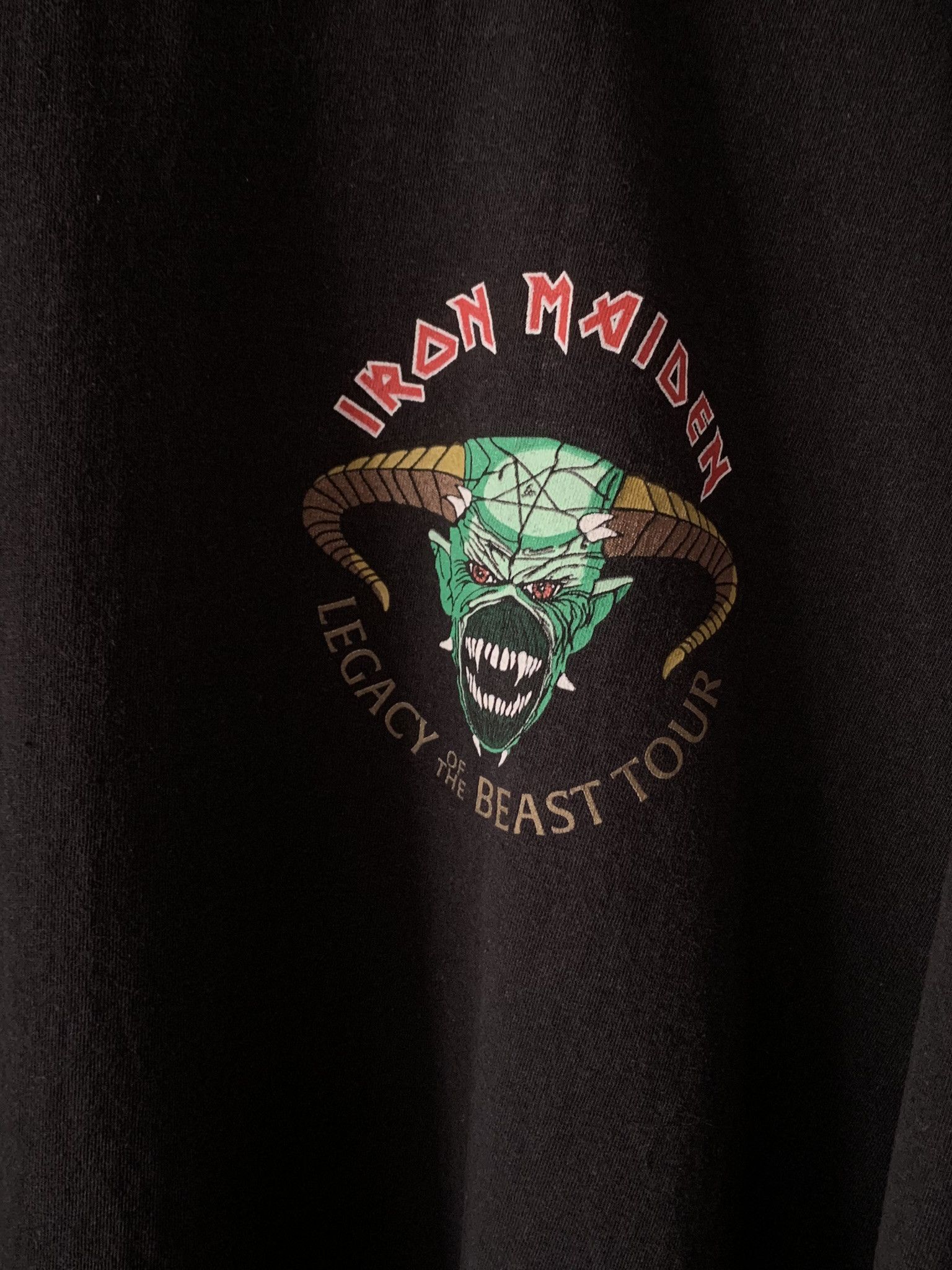 Fruit Of The Loom Iron Maiden LEGACY OF THE BEAST Tour Merch Long Sleeve Size US XL / EU 56 / 4 - 4 Thumbnail