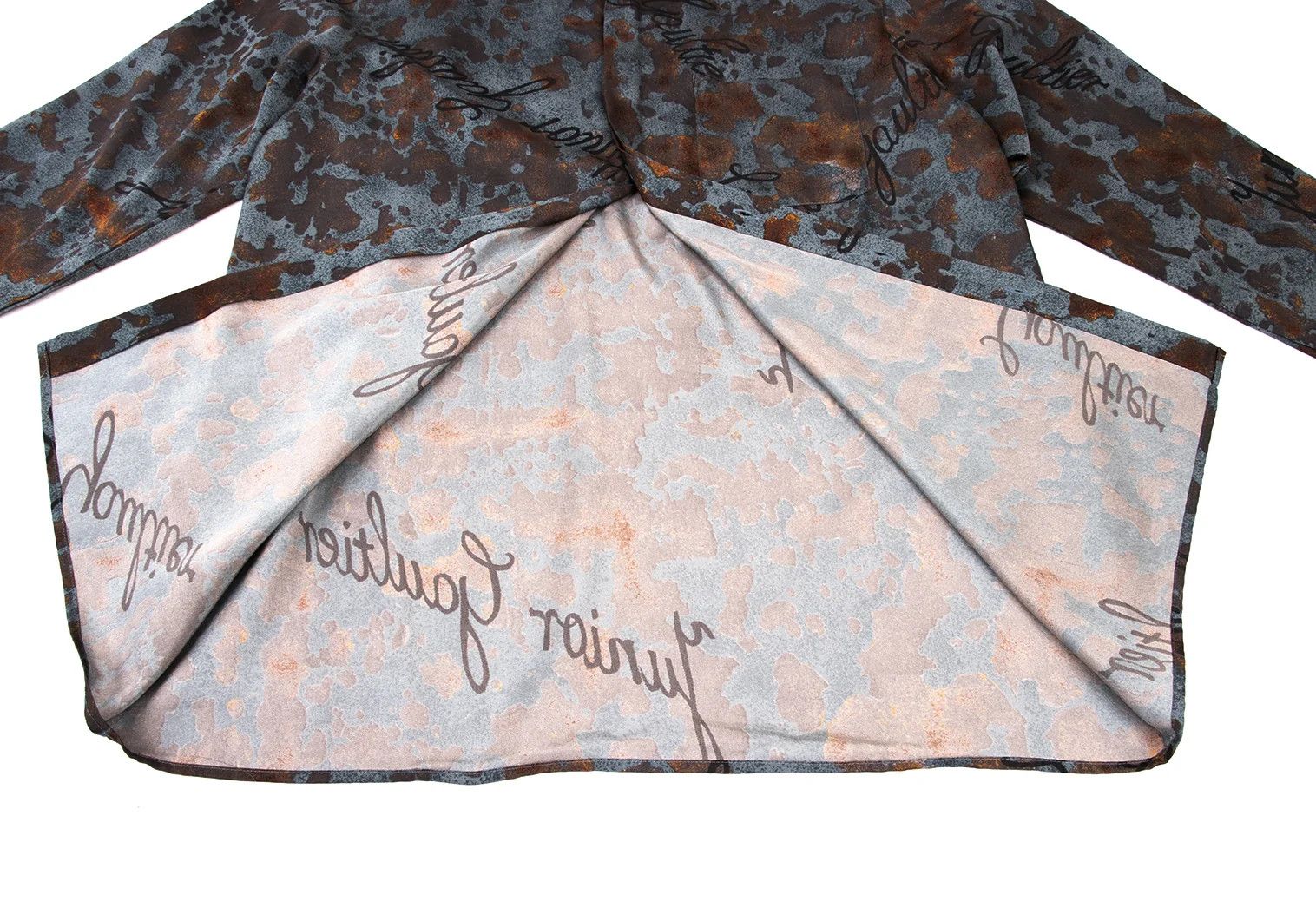 Jean Paul Gaultier Junior Printed Logo Shirt in Blue and Brown Size US M / EU 48-50 / 2 - 13 Thumbnail