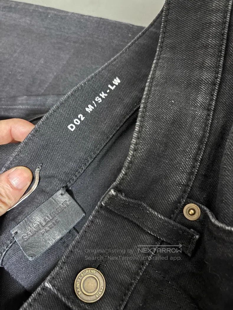 Other Saint Laurent Paris Retro Black and Grey Faded Basic Denim Size US 32 / EU 48 - 4 Thumbnail