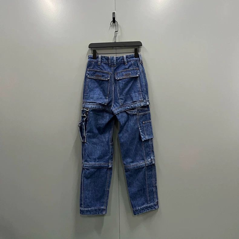 Balenciaga Balenciaga Blue Sticker Logo Work Pants Size US 26 / EU 42 - 2 Thumbnail