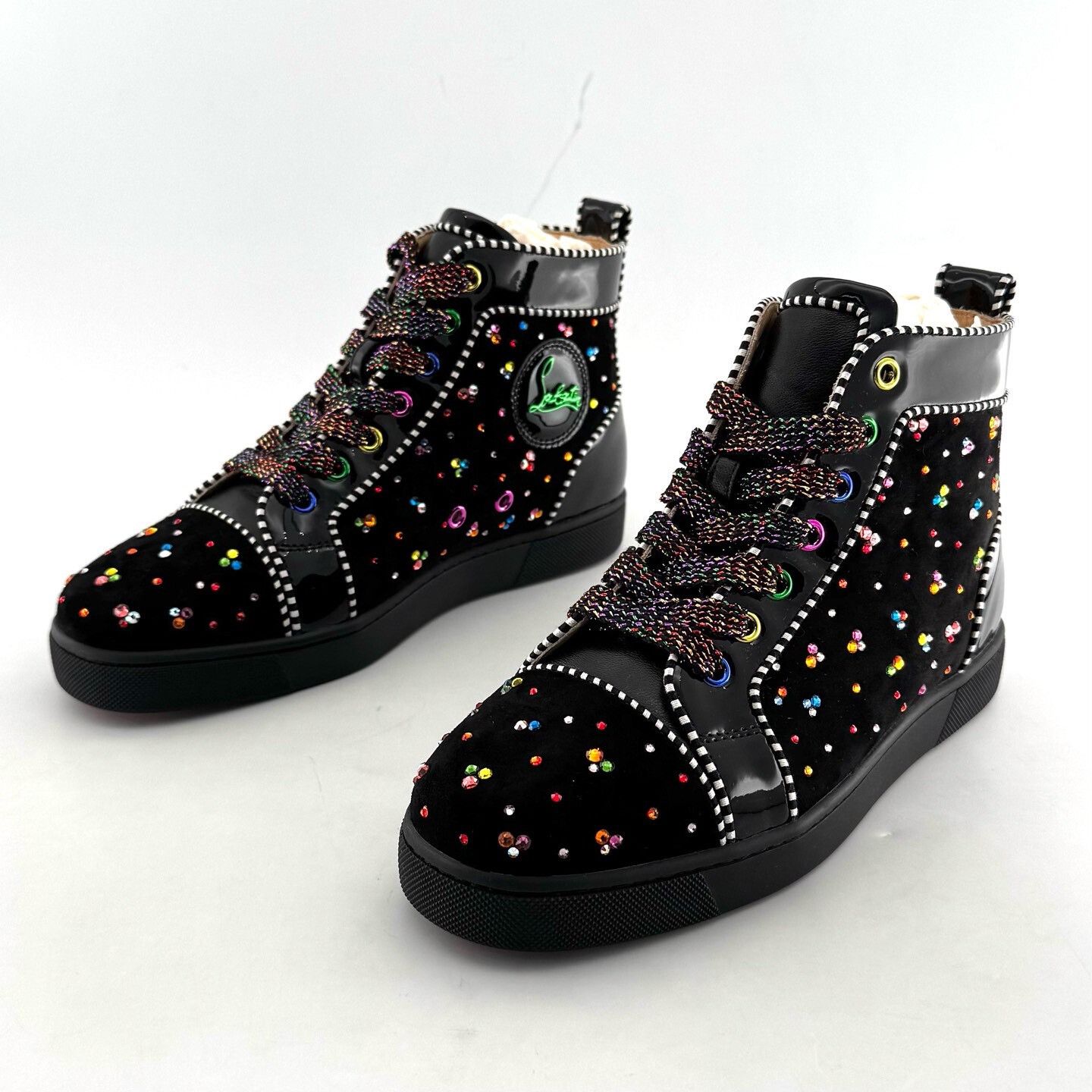 Christian Louboutin Christian Louboutin Rhinestone High-Top Sneakers Size US 6 / IT 36 - 1 Thumbnail