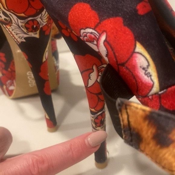 Other Iron Fist Siesta skull Couture Leopard Bow Floral Satin Red Size US 9 / IT 39 - 8 Thumbnail