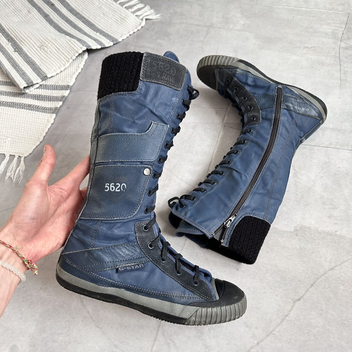 Dirk Bikkembergs Military G-Star Boxing Biker Boots Sneakers Shoes Size US 7 / EU 40 - 6 Thumbnail