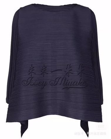 Issey Miyake Issey Miyake size:3 Dark blue pleated long-sleeved shirt Size S / US 4 / IT 40 - 3 Thumbnail