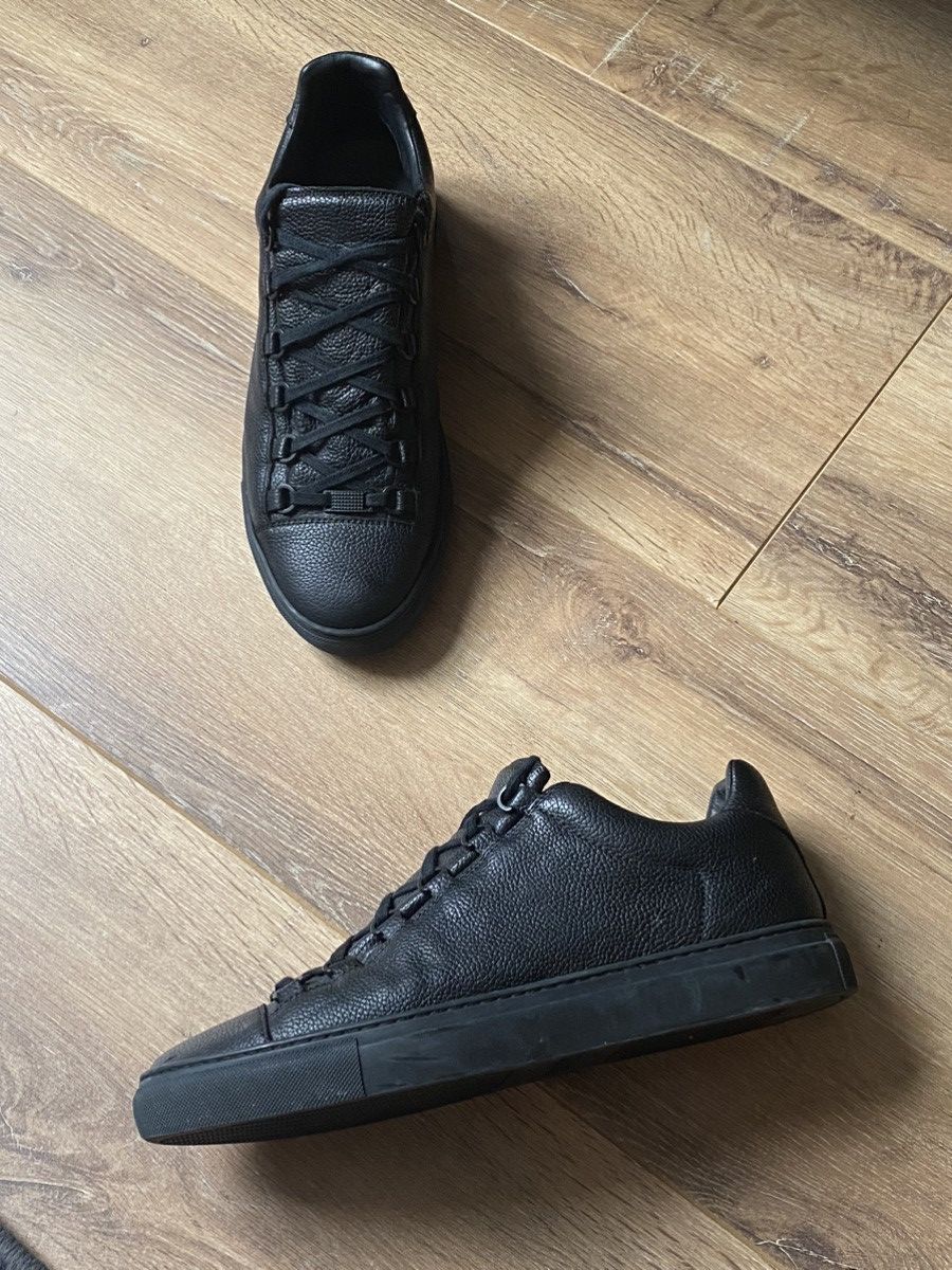 Balenciaga Balenciaga Arena Low Black Pebbled Leather – Size 42 (US9.5) Size US 9.5 / EU 42-43 - 15 Thumbnail
