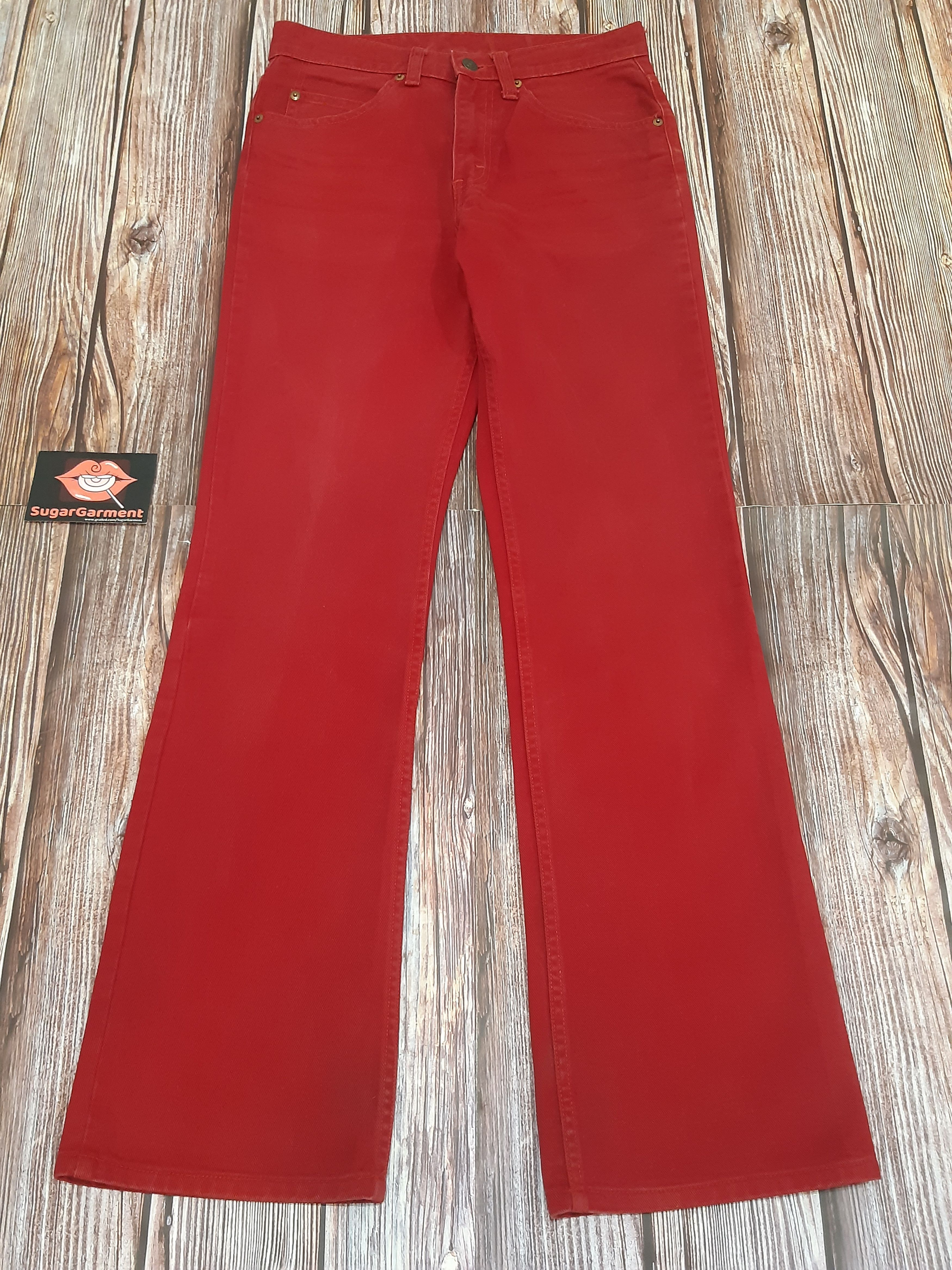image of Distressed Denim x Levis 517 Jeans Bootcut Red, Men's (Size 29)