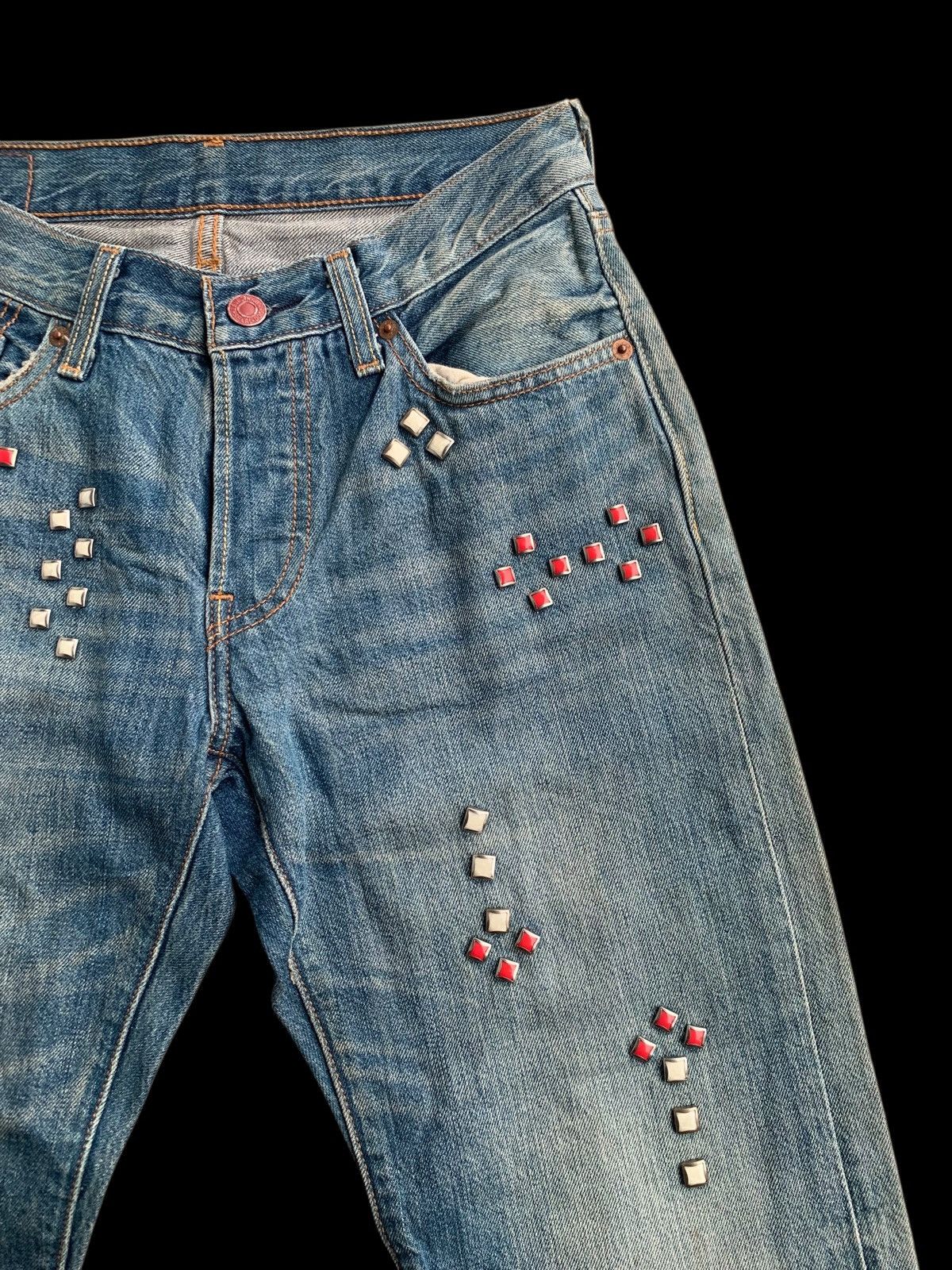 Japanese Brand × Levi's × Vintage Vintage Levi's 501 Custom Studded Jeans👖 Size 28" / US 6 / IT 42 - 3 Thumbnail