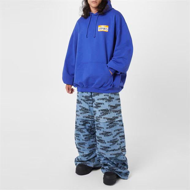 Vetements o1g2r1mq0824 Vete Name Hoodies in Blue Size US L / EU 52-54 / 3 - 4 Thumbnail