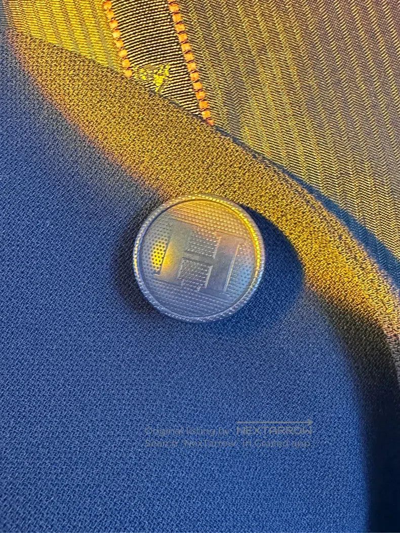 Hermes Hermes Business Casual Tailored Blazer Jacket, Navy Blue Size XXS / US 00 / IT 34 - 6 Thumbnail