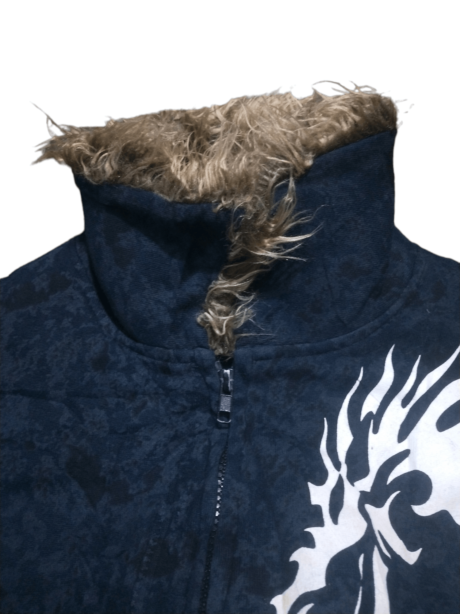 Japanese Brand 2000s DJ FREE Dragon Fur Collar Vkei Style Size US L / EU 52-54 / 3 - 6 Thumbnail