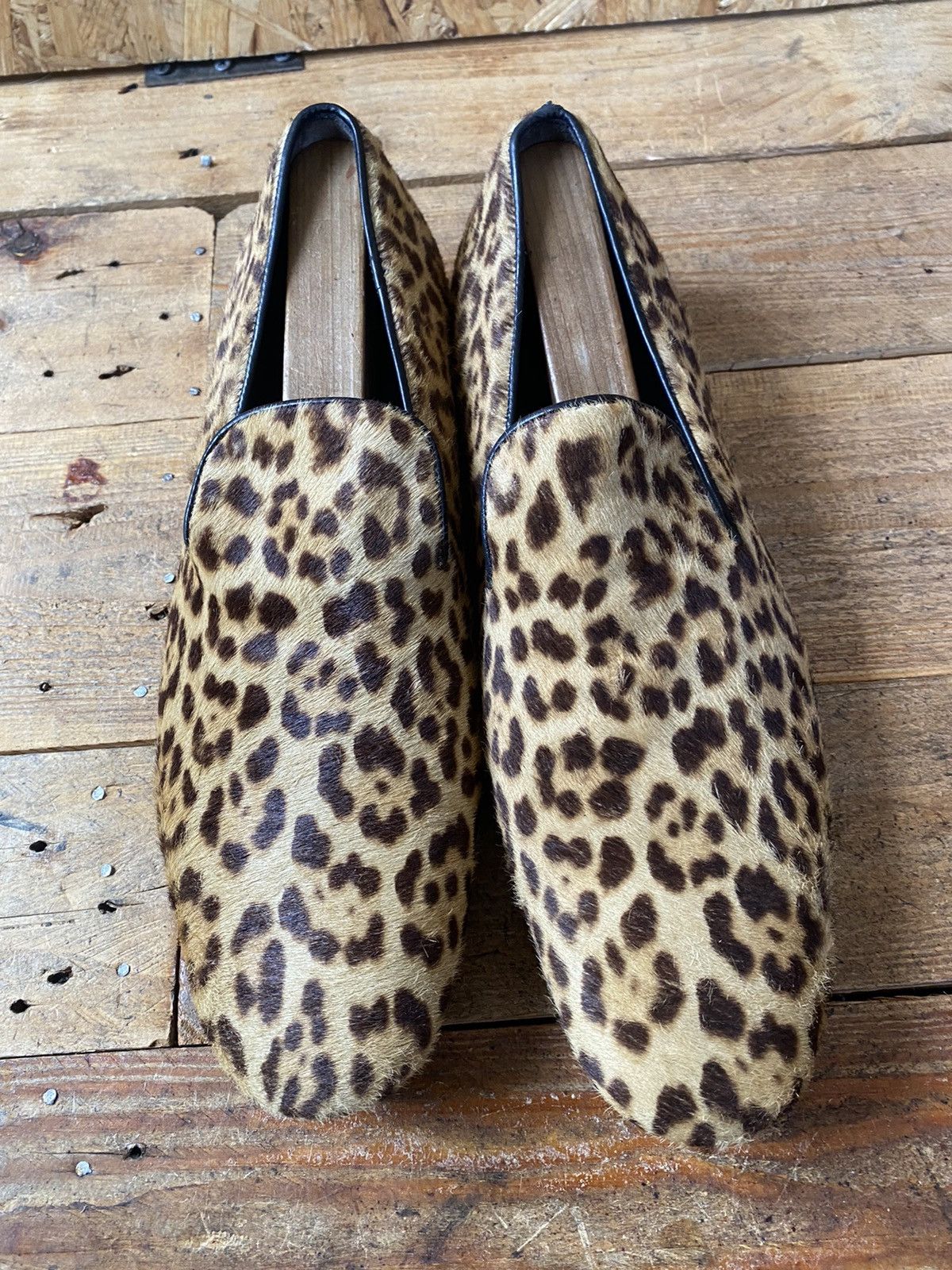 Designer × Saint Laurent Paris × Yves Saint Laurent Saint Laurent leopard print slip on casual loafers sz uk7.5 Size US 8.5 / EU 41-42 - 2 Thumbnail